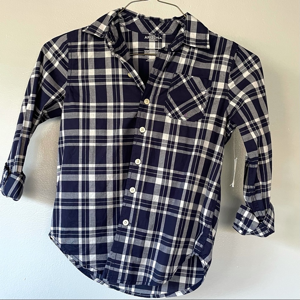 Boy’s Blue Plaid Shirt S8